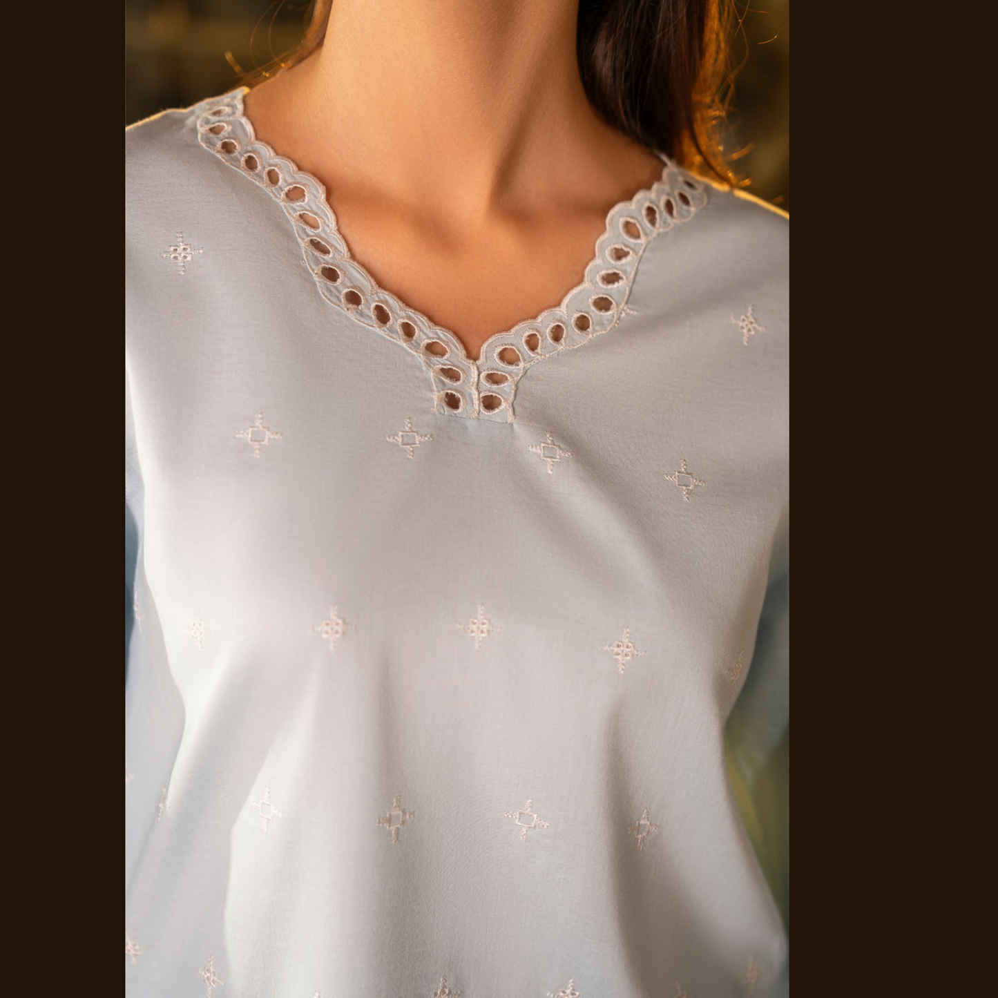 UCA-18 2 Pc Casual Cotton Farshi Shalwar Chikenkari Co-Ords Set | Ready to Wear | Casuallite