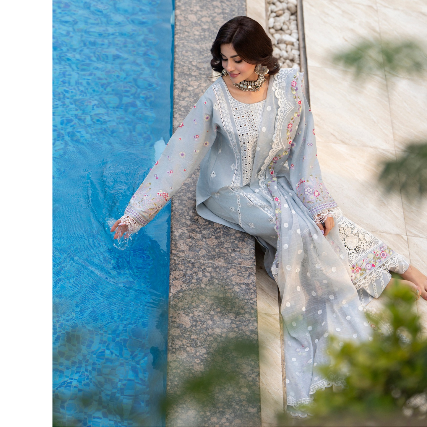 KC-1490 Chikenkari Luxury Cotton 3 Pc Collection | Ready to Wear | Karma Collection