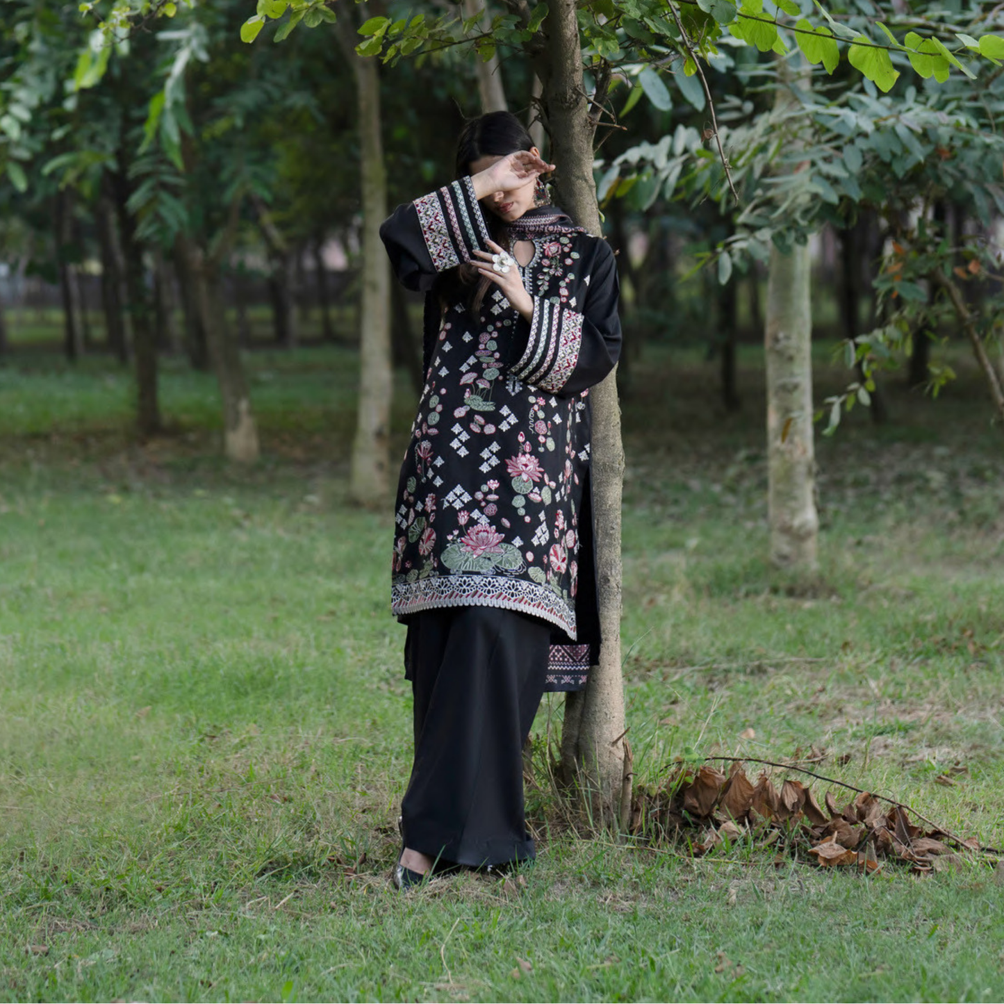 UCA-31 Embroidered Dhanak with Pashmina Shawl Winter Collection by Casuallite