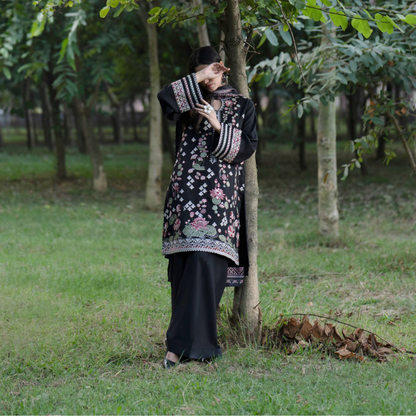 UCA-31 Embroidered Dhanak with Pashmina Shawl Winter Collection by Casuallite