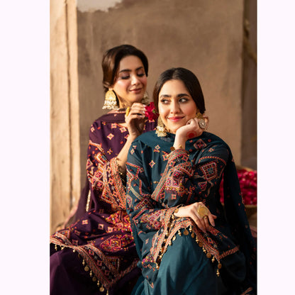 F-527 "Saj Dhaj" Embroidered Georgette Collection by Karma Collection