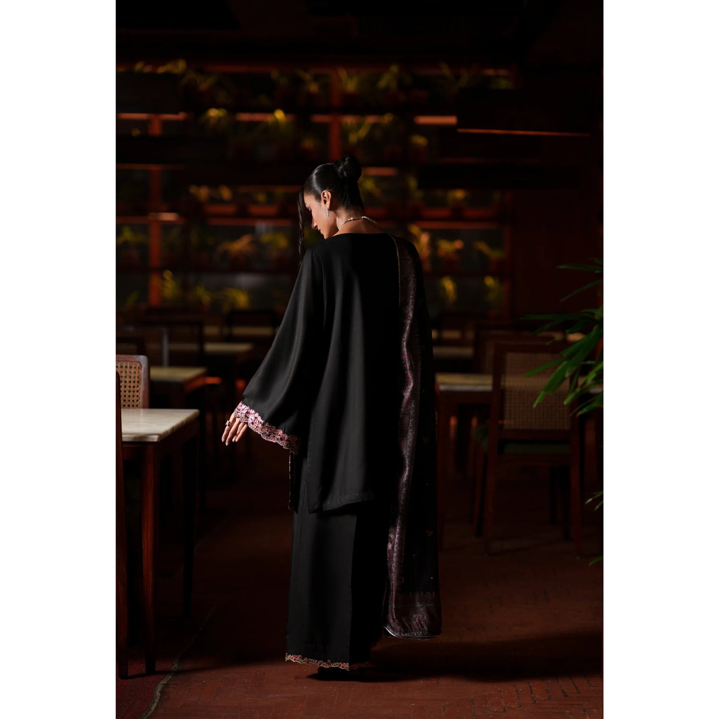 UCA-37 EALA Festive Embroidered Viscose Dress with Printed Silk Dupatta | Women’s Festive Wear Pakistani Designer Outfit by Casuallite