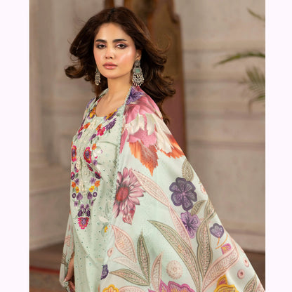 KC-1564 "Tabeer" Embroidered Festive Cambric Cotton Collection by Karma Collection