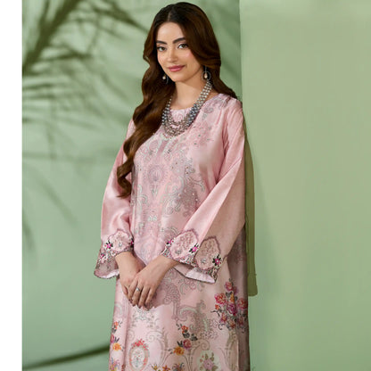 UAL-07 Printed Silk Kaftan Style Co-Ord Set Loose fit Casual Wear | Ethnic wear | ALLY'S