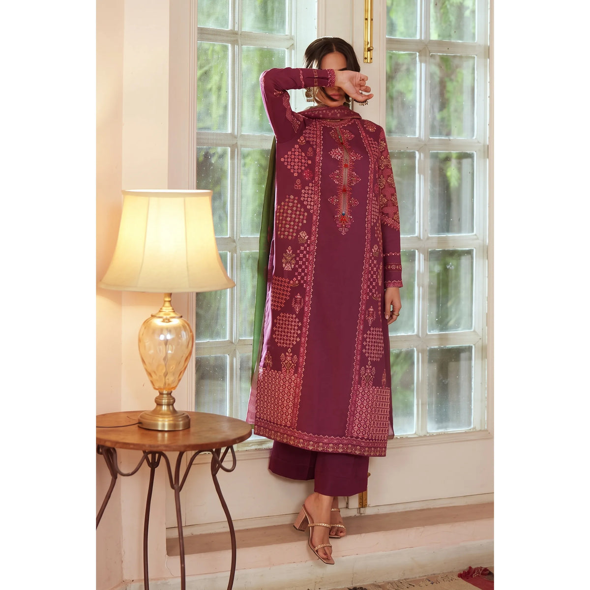 UCA-46 "Sakoon" Embroidered Cambric Cotton Pc Collection | Casuallite