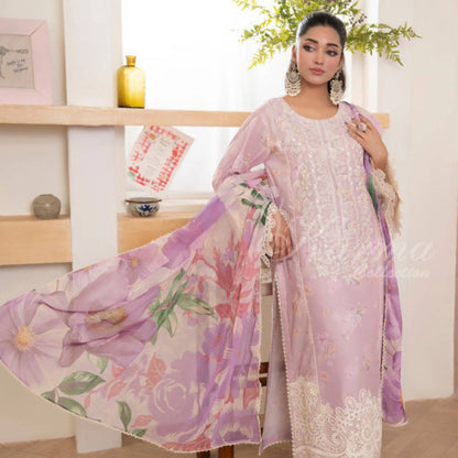 "Flora" Embroidered Lawn 3 Pc Collection | Karma Collection