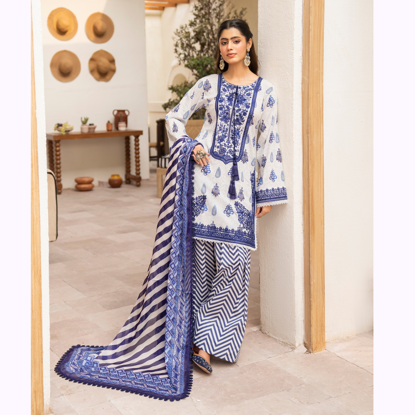 "Aina II" Embroidered Printed Lawn 3 Pc Collection by Karma Collection TT