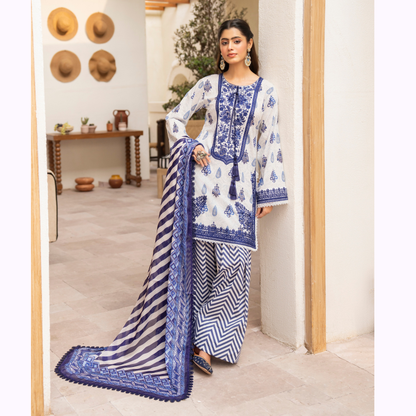 "Aina II" Embroidered Printed Lawn 3 Pc Collection by Karma Collection TT