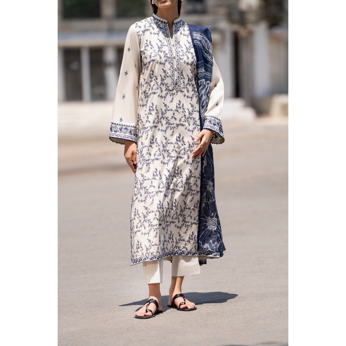 UCA-22 3 pc Summer Cotton Lawn Monochrome Collection | Ready to Wear | Casuallite