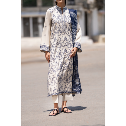 UCA-22 3 pc Summer Cotton Lawn Monochrome Collection | Ready to Wear | Casuallite