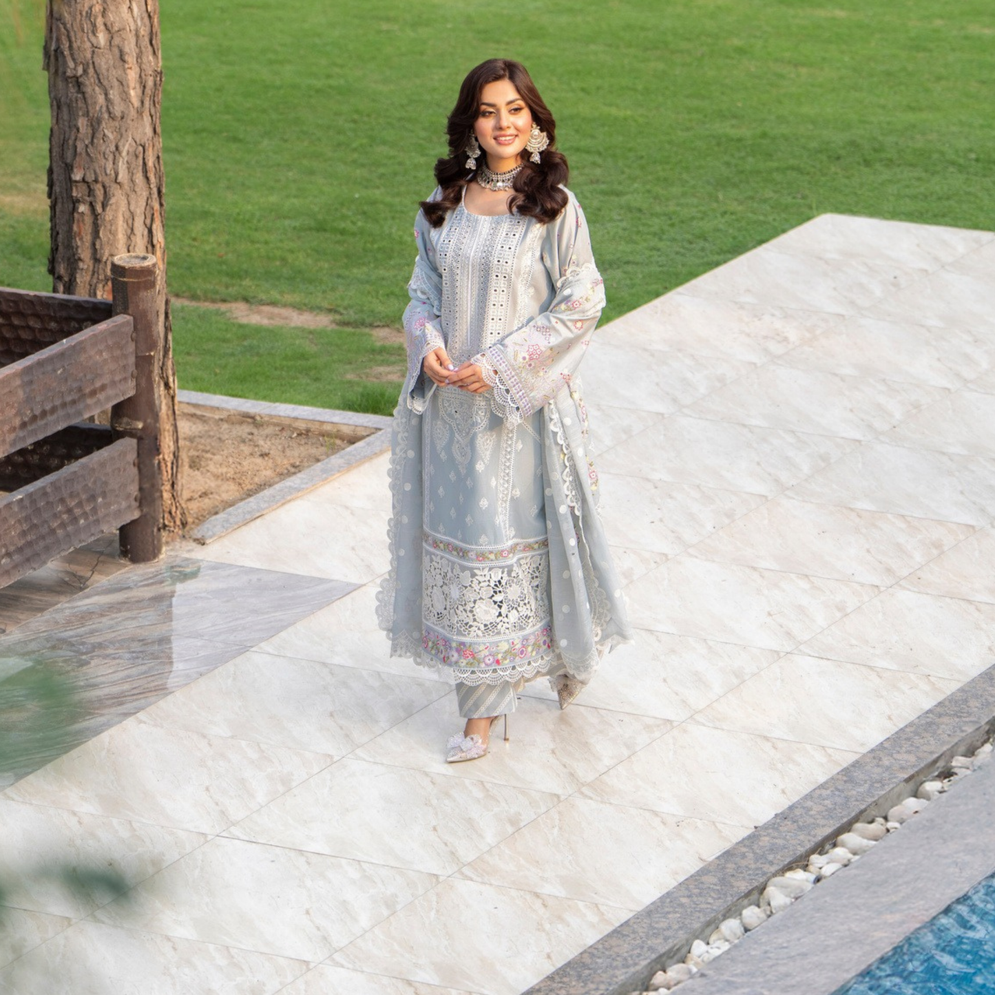 KC-1490 Chikenkari Luxury Cotton 3 Pc Collection | Ready to Wear | Karma Collection
