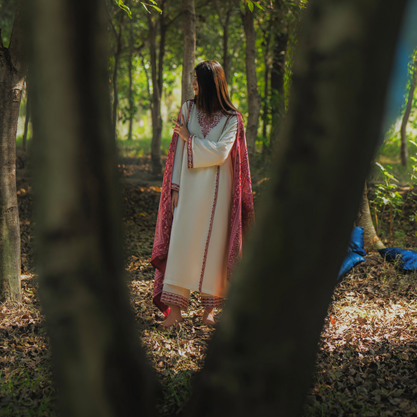 UCA-31 Embroidered Dhanak with Pashmina Shawl Winter Collection by Casuallite