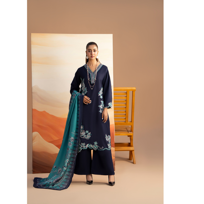 RA-25 Embroidered Dhanak Collection by Raniya.h