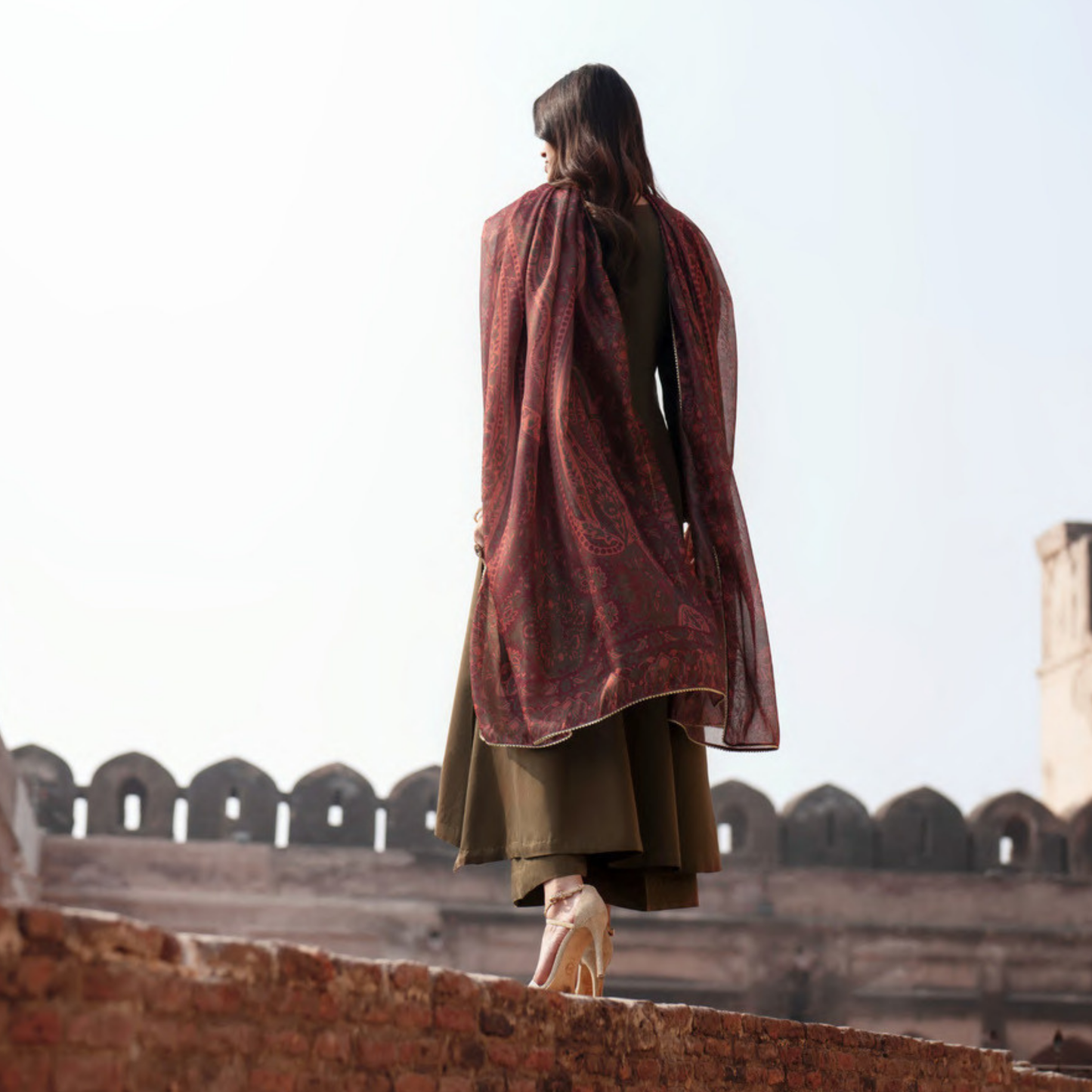 UCA-34 "ISHQIA" Festive Drop Embroidered Viscose Collection by Casuallite