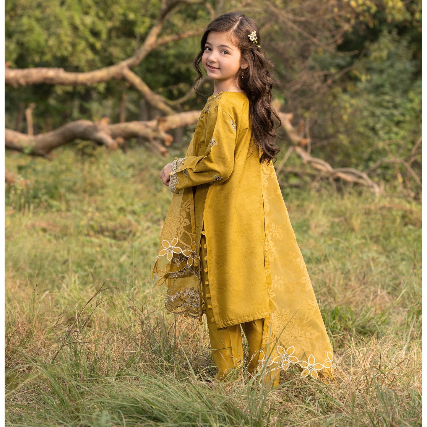 UMS-56 Janan Mother Daughter Chikenkari Jacquard Eid Edit by Simrans | Ready to Wear Asian Pakistani clothes