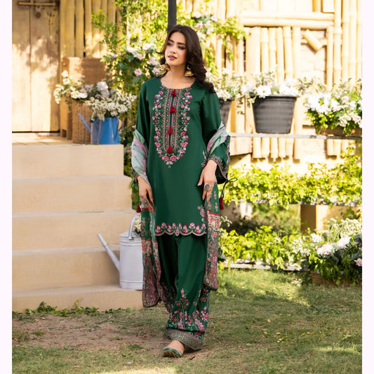 KC-1578 "Sunheri" Embroidered Festive Cambric Cotton Collection by Karma Collection