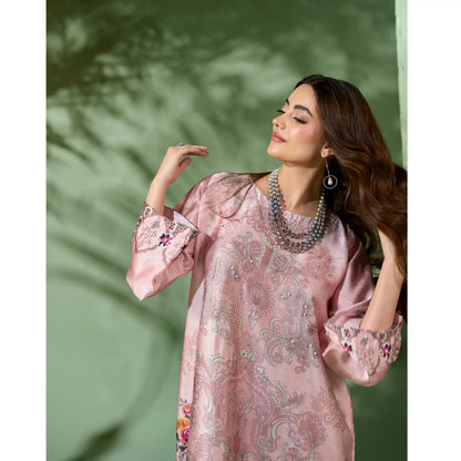 UAL-07 Printed Silk Kaftan Style Co-Ord Set Loose fit Casual Wear | Ethnic wear | ALLY'S