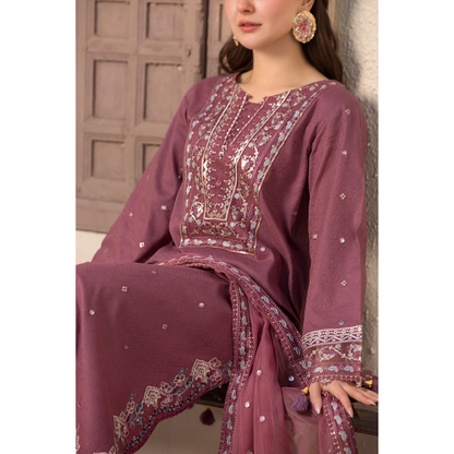 UAL-02 3 Pc Cotton Jacquard Ready to Wear Collection | Simrans