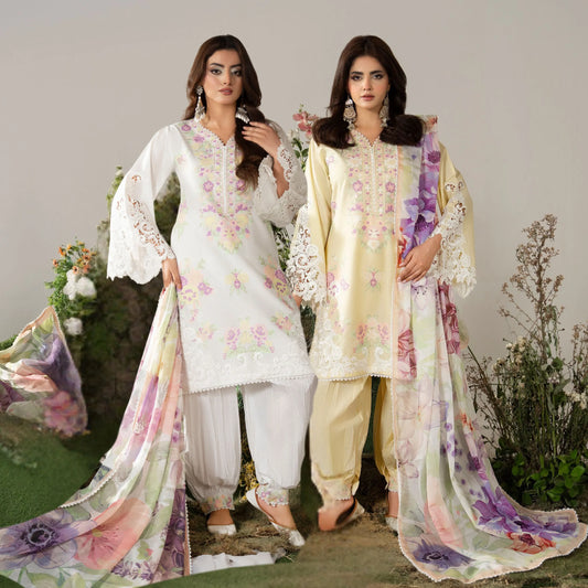 KC-1586 "AYRA" Embroidered Cambric Cotton Collection by Karma Collection