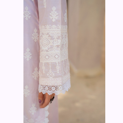 KC-1439 Embroidered Cambric Cotton Dress Ready to Wear 3 Pc - Karma Collection