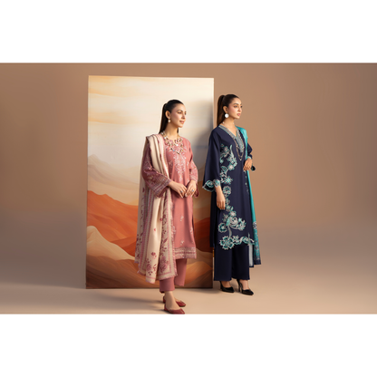RA-25 Embroidered Dhanak Collection by Raniya.h
