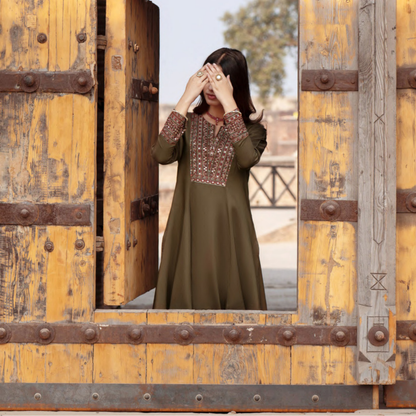 UCA-34 "ISHQIA" Festive Drop Embroidered Viscose Collection by Casuallite