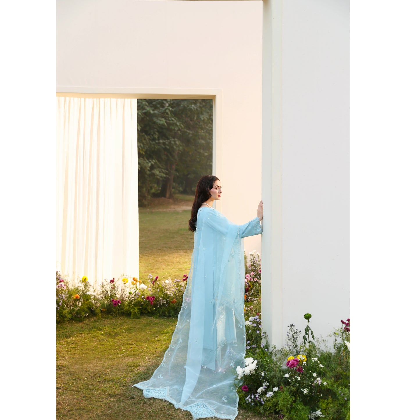 UMS-56 Janan Mother Daughter Chikenkari Jacquard Eid Edit by Simrans | Ready to Wear Asian Pakistani clothes