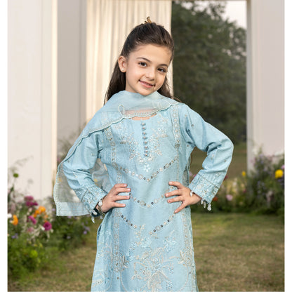 UMS-56 Janan Mother Daughter Chikenkari Jacquard Eid Edit by Simrans | Ready to Wear Asian Pakistani clothes