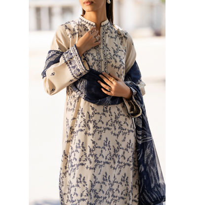 UCA-22 3 pc Summer Cotton Lawn Monochrome Collection | Ready to Wear | Casuallite