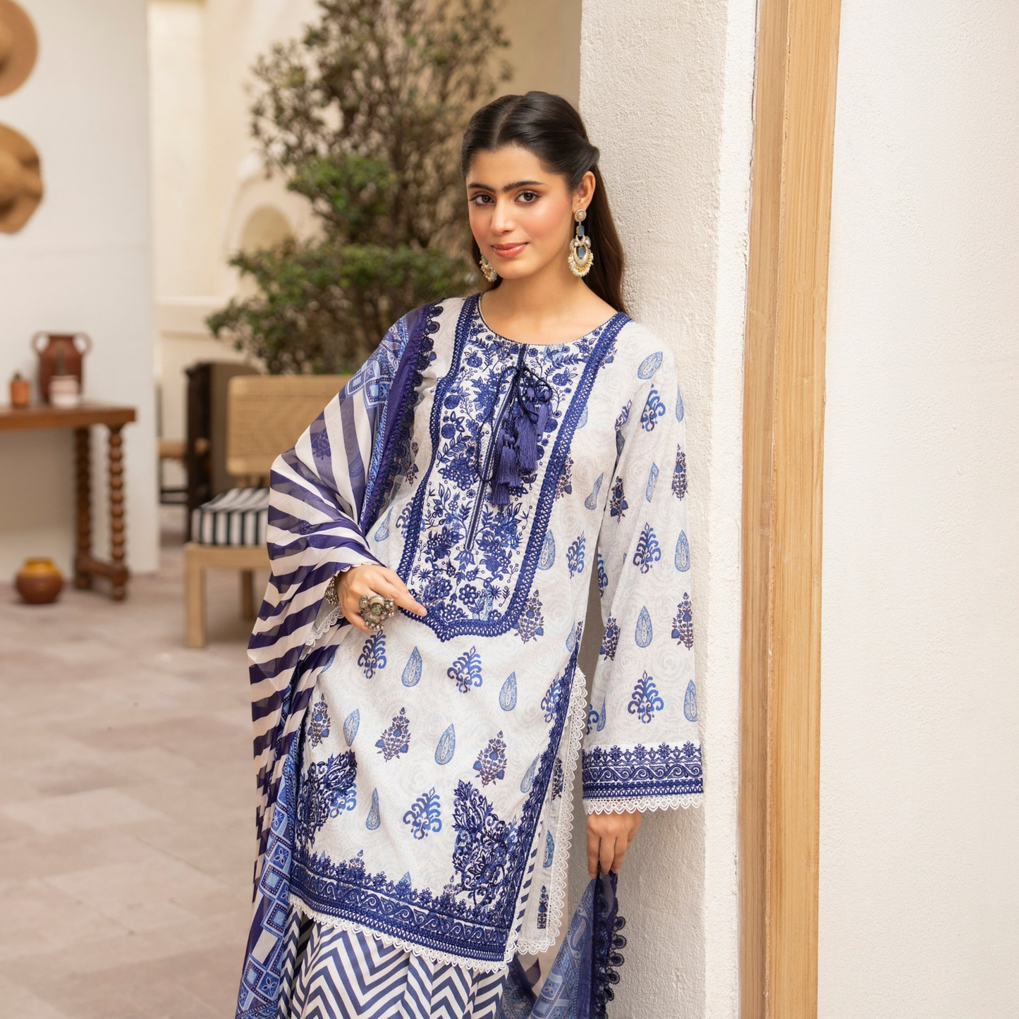 "Aina II" Embroidered Printed Lawn 3 Pc Collection by Karma Collection TT