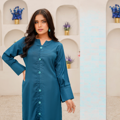 2 Piece Dhanak Pakistani Winter Co-Ords Set Ready to Wear Collection by Simrans | UMSIM6