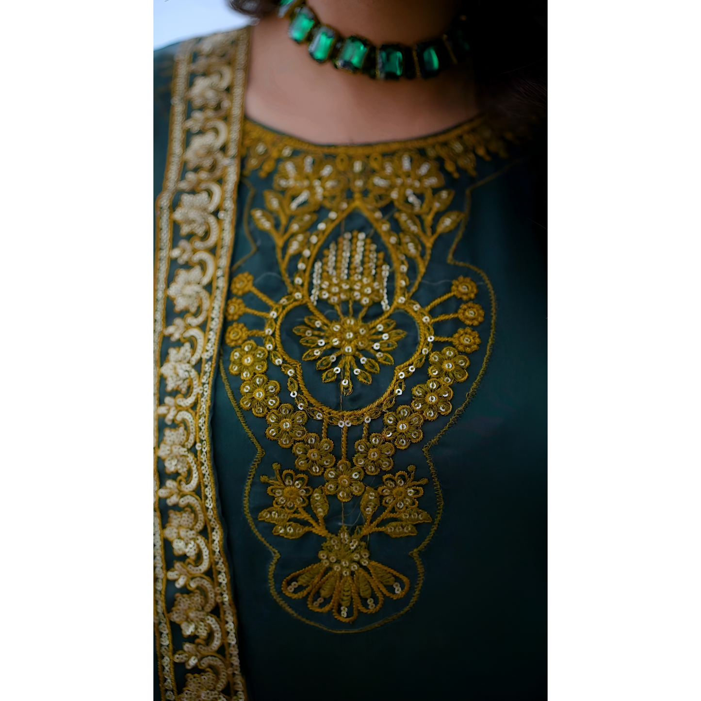 UA-75 Embroidered Viscose 3 Pc Pakistani Dress | Eid Ready to wear | UMNAA