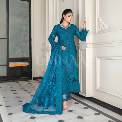 UA-92 Embroidered Lawn 3 Pc Ready to wear Collection | Umnaa