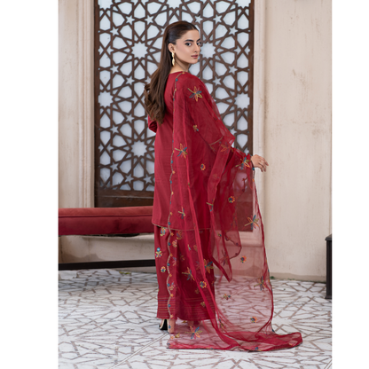 UA-93 Embroidered Cotton Farshi Shalwar Ready to Wear Collection | Umnaa