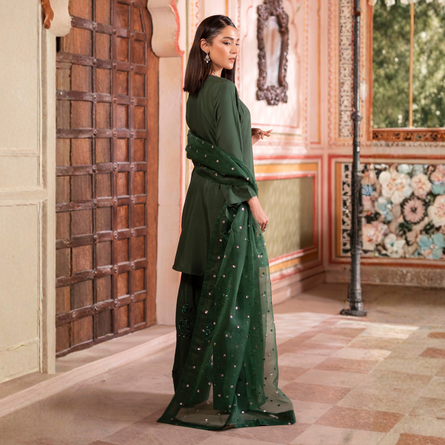 RA-22 Luxury Raw Silk Embroidered Farshi Shalwar Best Selling Collection |Ready to Wear | Raniya.h