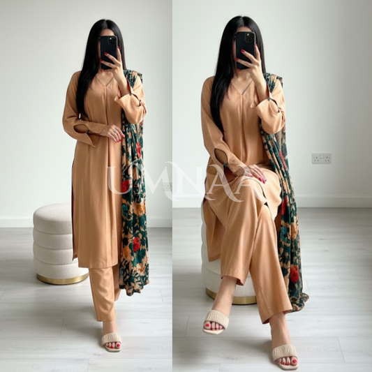 3 Pc Dhanak Collection with Palachi Shawl | Winter Collection | Raniya.h