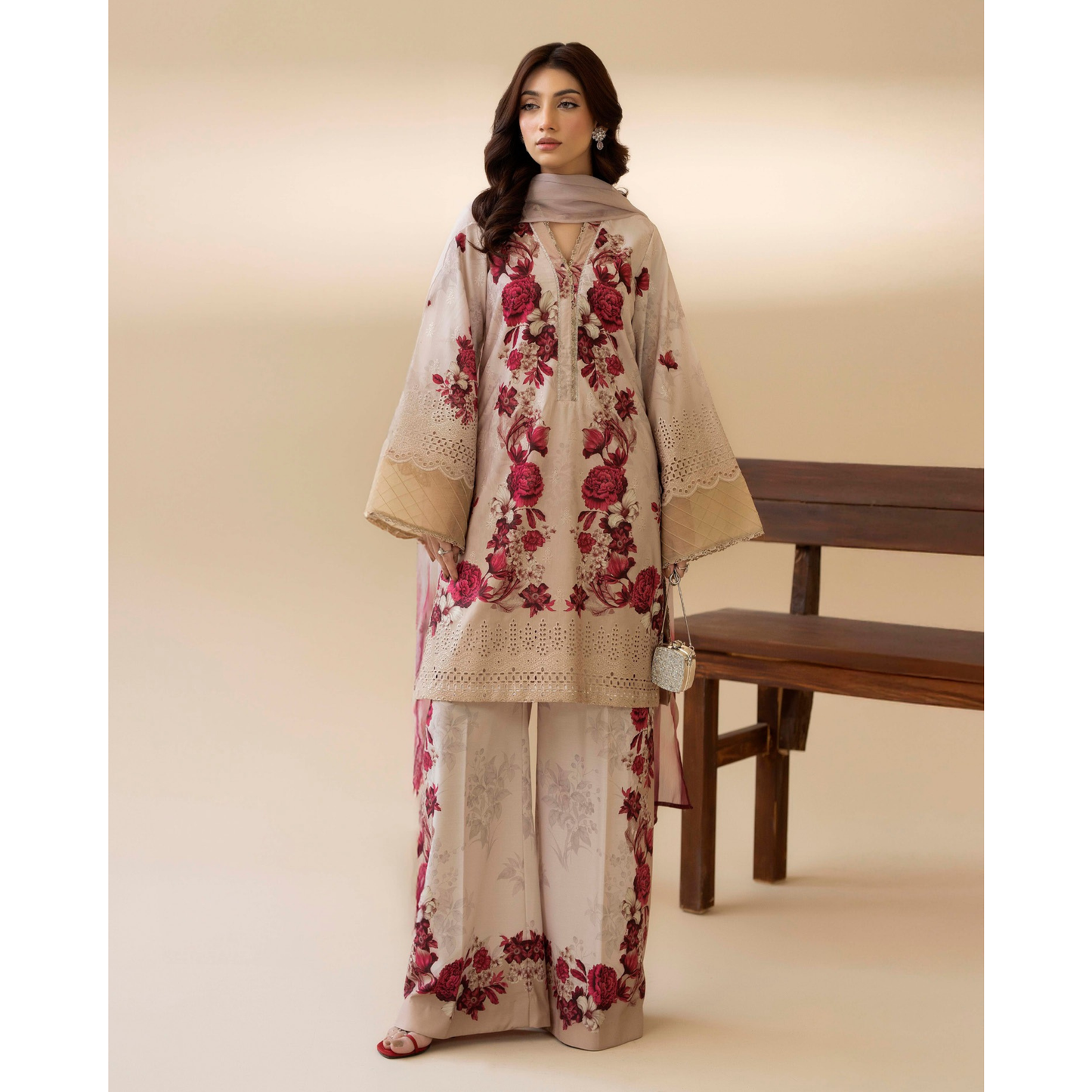 UTT-14 AMALTAS Printed Embroidered Slub Khaddar Collection by Traditional Thread