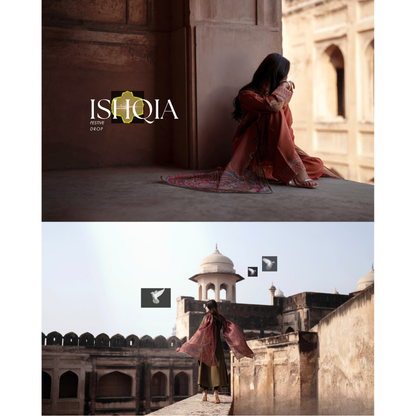 UCA-34 "ISHQIA" Festive Drop Embroidered Viscose Collection by Casuallite