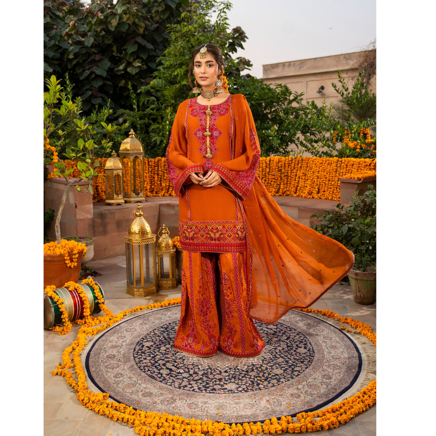 F-494 "Hayat" Embroidered Georgette Chiffon 3 Pc Collection