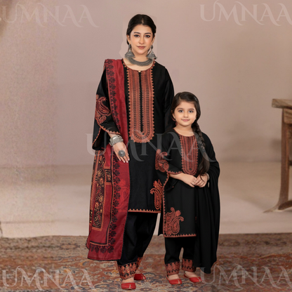 UA-155 Embroidered Slub Linen Farshi Shalwar Collection | Ready by Wear | Pakistani Dress Asian Clothes Umnaa