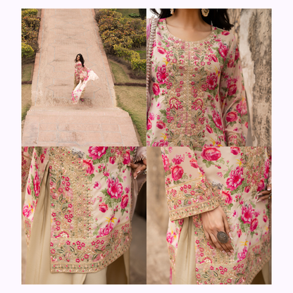 "AURA" Embroidered Georgette Collection by Karma Collection