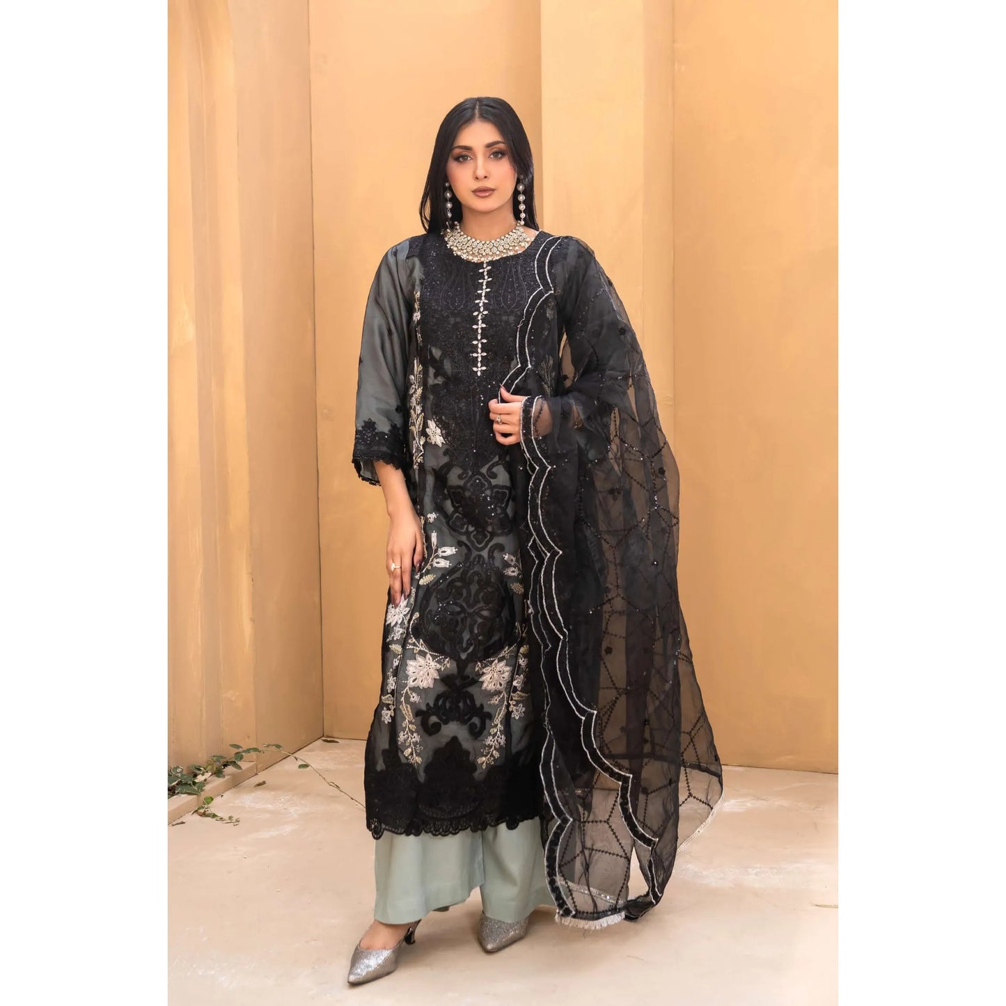 UMRZ-56 Maria.b Oraganza by Rangz Embroidered Festive Organza Collection