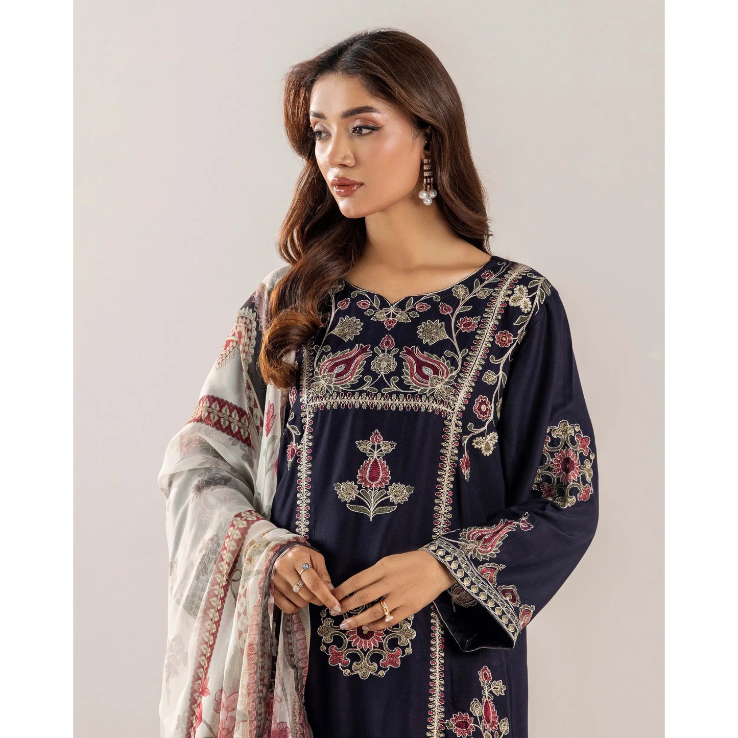 UTT-18 VOL 2 Embroidered Printed Linen Festive Collection by Traditional Thread