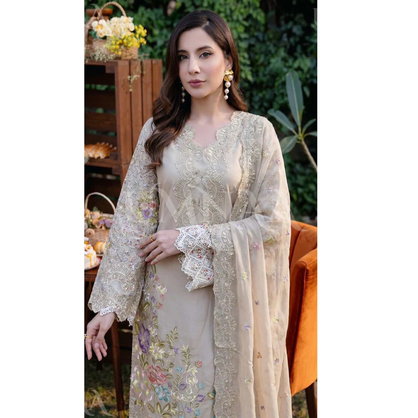 UA-191 Embroidered Cotton Collection 3 Piece | Ready to Wear | Asian clothes