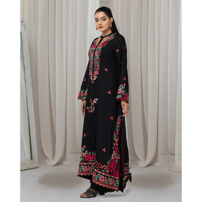 UTT-22 Embroidered Viscose Linen Kaftan Style 2 Piece Co Ord Set Collection by Traditional Thread