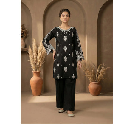 UA-196 Embroidered Cotton Lawn Co-Ords Set by Umnaa Ready to Wear Pakistani Asian casual Modest clothes
