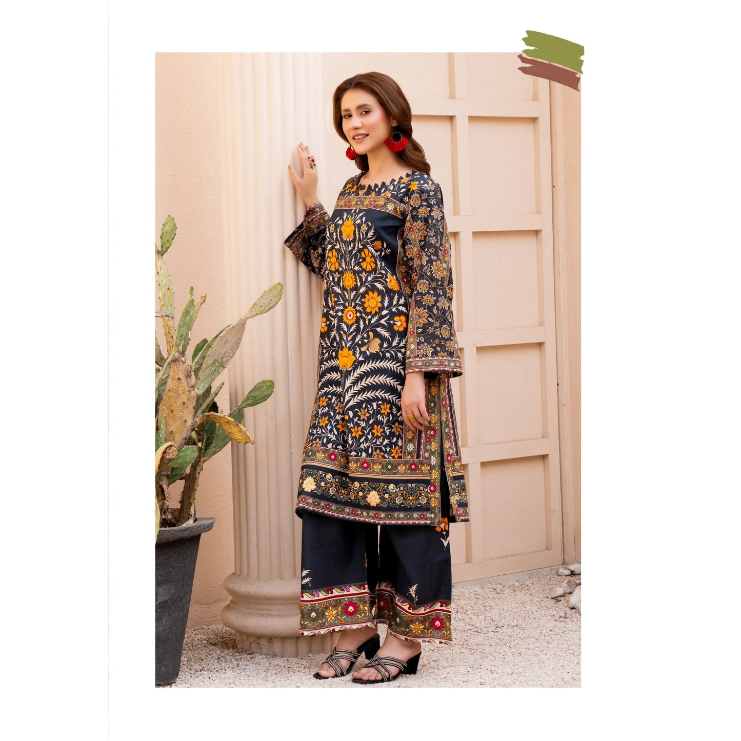 UMRZ-59 Printed Lawn Co-Ords set Collection by Rangz | Ready to Wear Pakistani Asian clothes