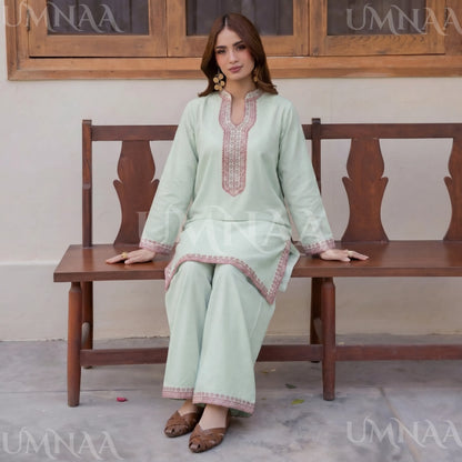 USP-07 Embroidered Farshi Shalwar Co Ord Set by Sha Posh | Ready to Wear Pakistani Asian clothes