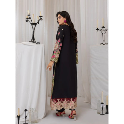UTT-23 Embroidered Viscose Linen Kaftan Style 2 Piece Co Ord Set Collection by Traditional Thread