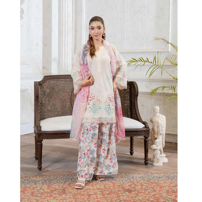 UMRZ-61 "Riwayat" by Rangz Embroidered Cotton with poly Lawn Sharara Festive collection| Ready to Wear Pakistani Asian clothes